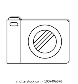 photo camera icon in black silhouette