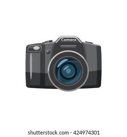 Photo camera icon. Cartoon illustration of photo camera vector icon isolated on white background