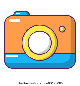 Photo camera icon. Cartoon illustration of photo camera vector icon for web design