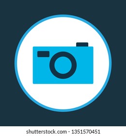 Photo camera icon colored symbol. Premium quality isolated capture element in trendy style.