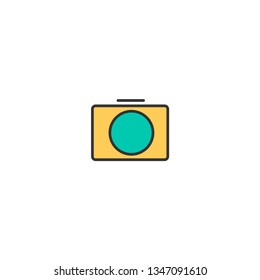 Photo camera icon design. Essential icon vector illustration