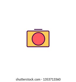 Photo camera icon design. Essential icon vector illustration