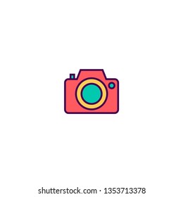 Photo camera icon design. Essential icon vector illustration
