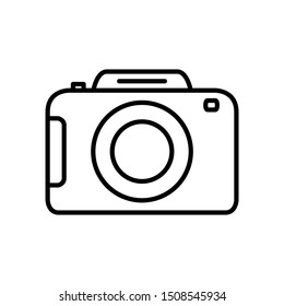 Photo camera icon design. Photo camera icon in flat style design. Vector illustration.