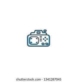 Photo Camera icon design. Photography and video icon line vector illustration design
