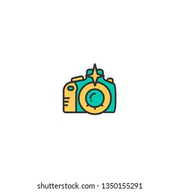 Photo Camera icon design. Photography and video icon vector illustration