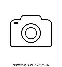 Photo camera icon design. Photo camera icon in trendy flat style design. Vector illustration.