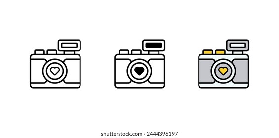 Photo Camera icon design with white background stock illustration