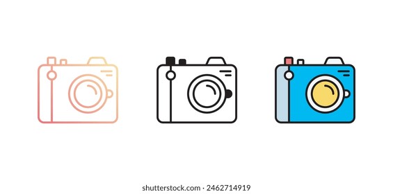 Photo Camera icon design with white background stock illustration