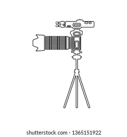 photo camera icon. Element of Equipment photography for mobile concept and web apps icon. Outline, thin line icon for website design and development, app development
