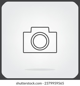 Photo camera icon. Camera flat icon.
