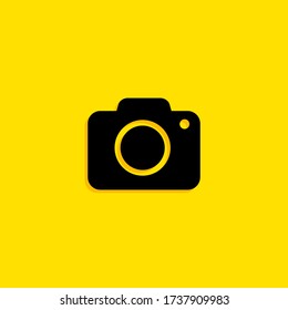 Photo camera icon. Flat design style. Vector illustration EPS 10.