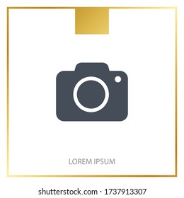 Photo camera icon. Flat design style. Vector illustration EPS 10.