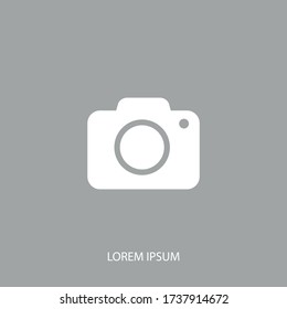 Photo camera icon. Flat design style. Vector illustration EPS 10.