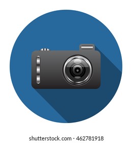 photo camera icon flat design style