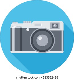 Photo camera icon flat design