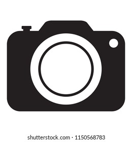 Photo camera icon, Photo camera in flat style, Photo camera vector illustration