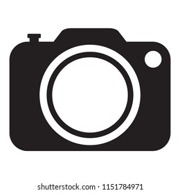 Photo camera icon, Photo camera in flat style, Photo camera vector illustration