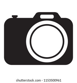 Photo camera icon, Photo camera in flat style, Photo camera vector illustration