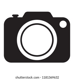 Photo camera icon, Photo camera in flat style, Photo camera vector illustration