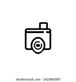 Photo camera icon. Gallery attachment sign