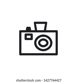Photo camera icon. Gallery attachment sign