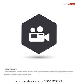 Photo camera icon Hexa White Background icon template Photo camera icon Hexa White Background icon template