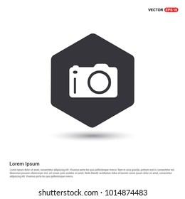 Photo camera icon Hexa White Background icon template