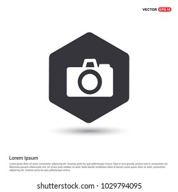 Photo camera icon Hexa White Background icon template