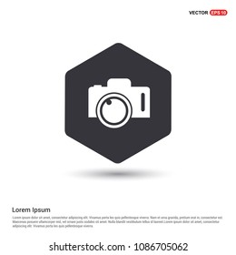 Photo camera icon Hexa White Background icon template