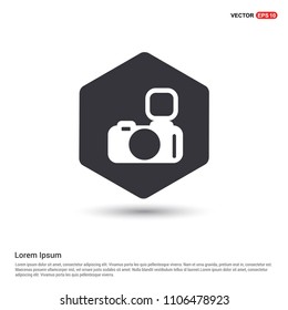 Photo camera icon Hexa White Background icon template