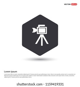 Photo camera icon Hexa White Background icon template - Free vector icon