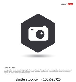 Photo camera icon Hexa White Background icon template - Free vector icon