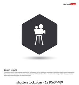 Photo camera icon Hexa White Background icon template - Free vector icon