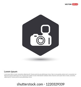 Photo camera icon Hexa White Background icon template - Free vector icon