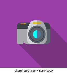 Photo camera icon or illustration in flat style