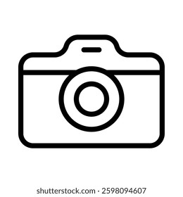 Photo Camera icon illustration in line style. Perfect for website mobile app presentation. Suitable for any user interface and user experience