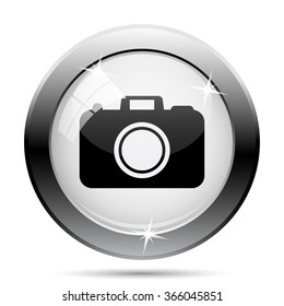 Photo camera icon. Internet button on white background. EPS10 vector.
