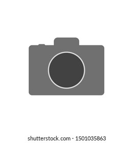 photo camera icon isolated on white background. vector illustration