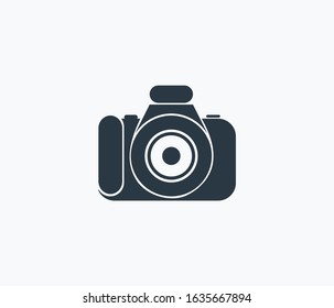 Photo camera icon isolated on clean background. Photo camera icon concept drawing icon in modern style. Vector illustration for your web mobile logo app UI design.