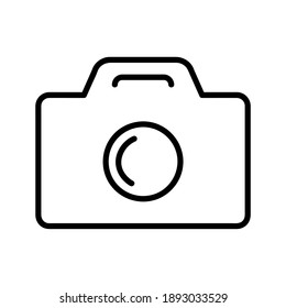 Photo camera icon. Isolated on white background. Simple flat vector. Eps10 symbol
