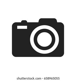 Photo camera icon isolated on white background. Vector illustration