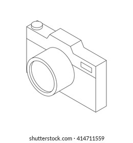 Photo camera icon, isometric 3d style