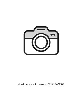 Photo camera icon line