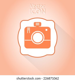 Photo camera icon. Made in vector