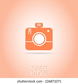 Photo camera icon. Made in vector