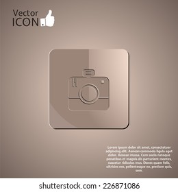 Photo camera icon. Made in vector