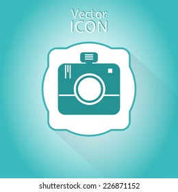 Photo camera icon. Made in vector
