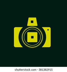 Photo camera icon, modern minimal flat design style