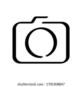 photo camera icon on white background